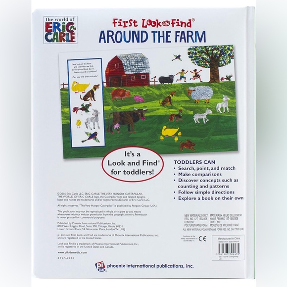 New World of Eric Carle, Around The Farm My First Look And Find Activity Book - Picture 3 of 9